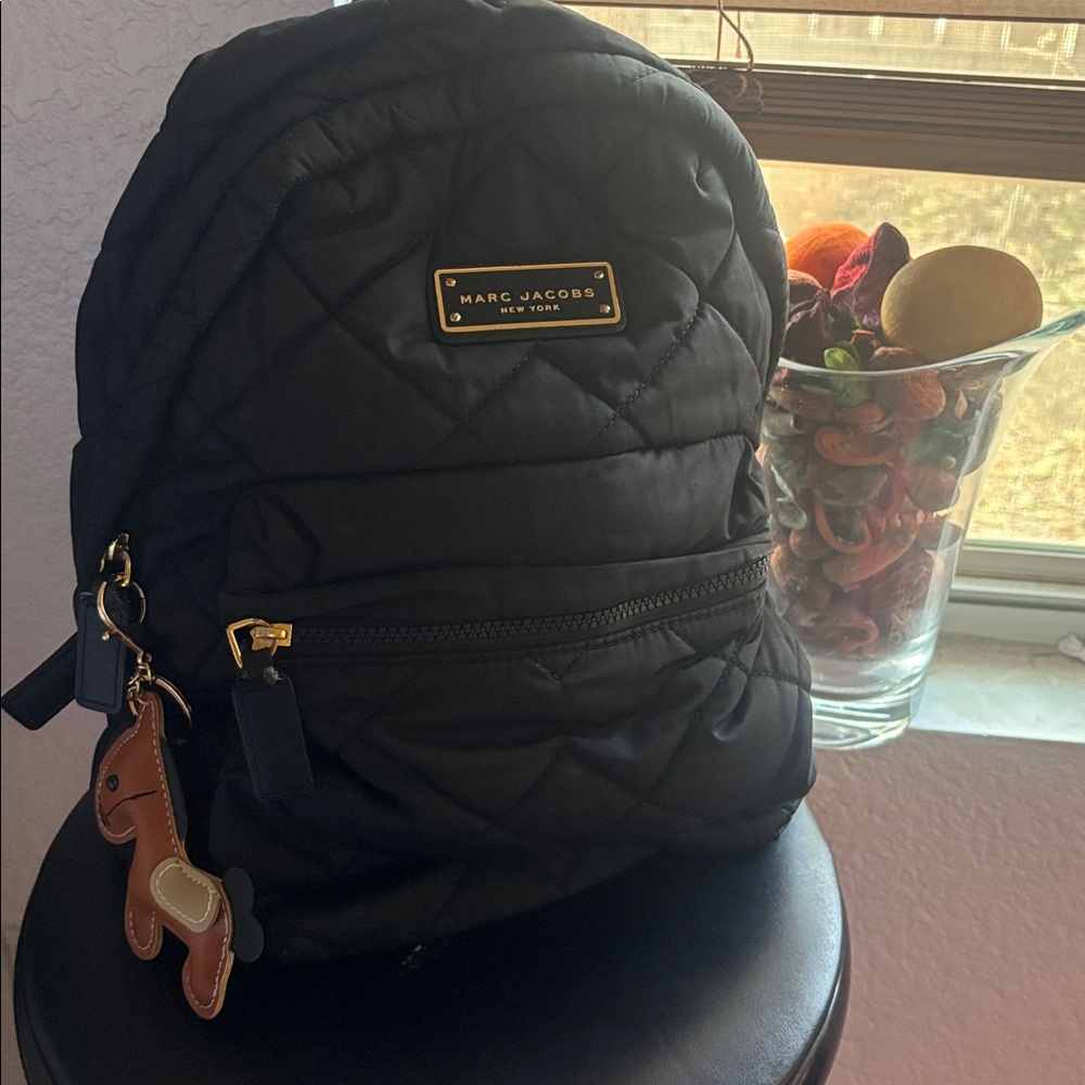 EUC Marc Jacobs Black Quilted Women's Backpack, Size 13x13 , No Call-Outs !!